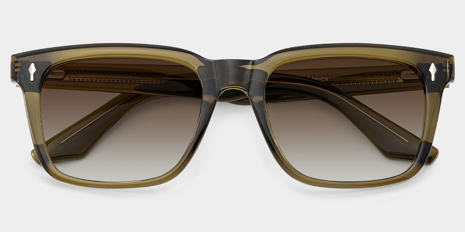 Fletcher Tr90 Brown Rectangle Frame Sunglasses | ZEELOOL1