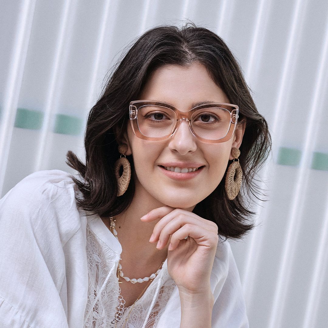 Rosie Thick Brown and Clear Butterfly Frames Glasses | ZEELOOL7