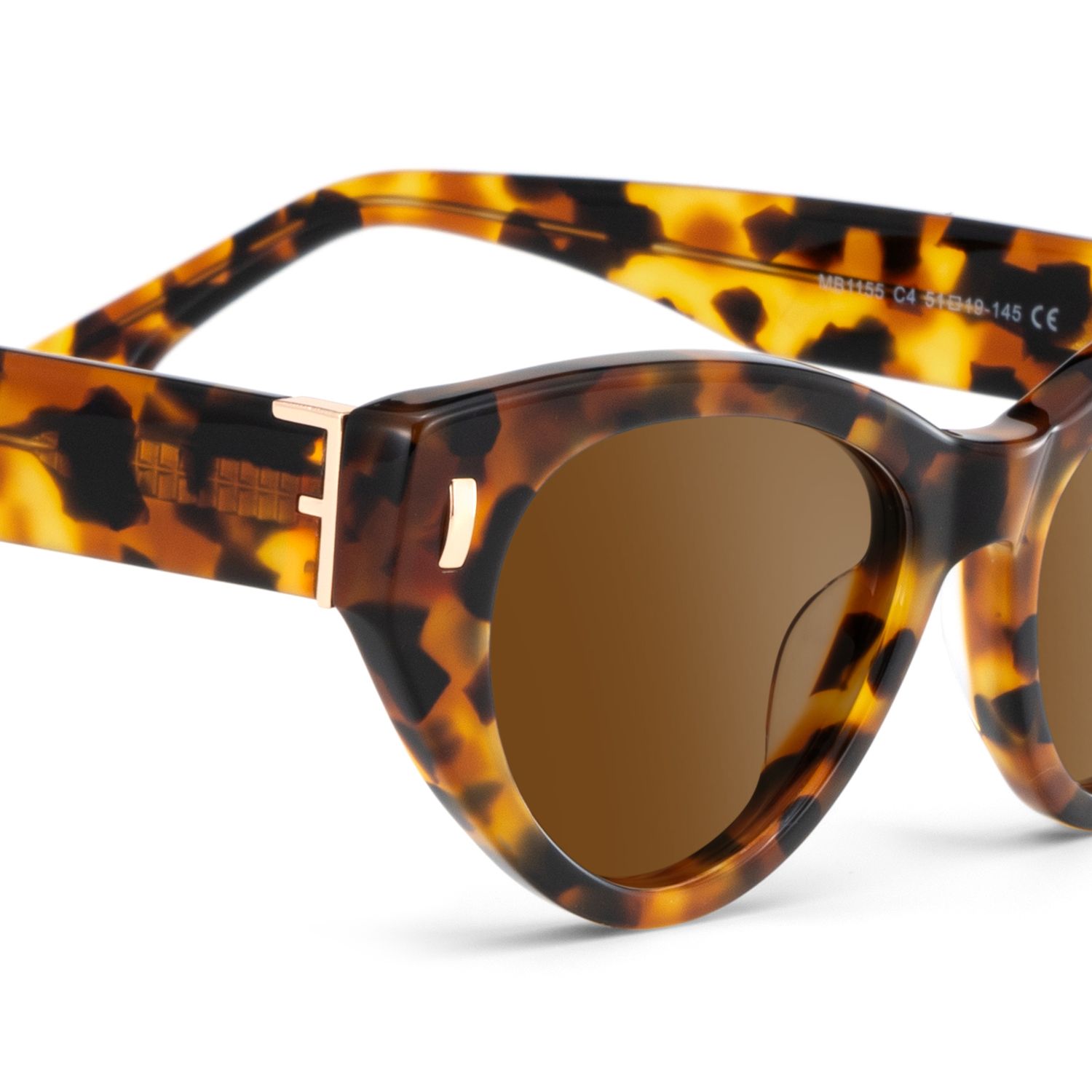 Azura Cat Eye Style Tortoise Frame Sunglasses | ZEELOOL4