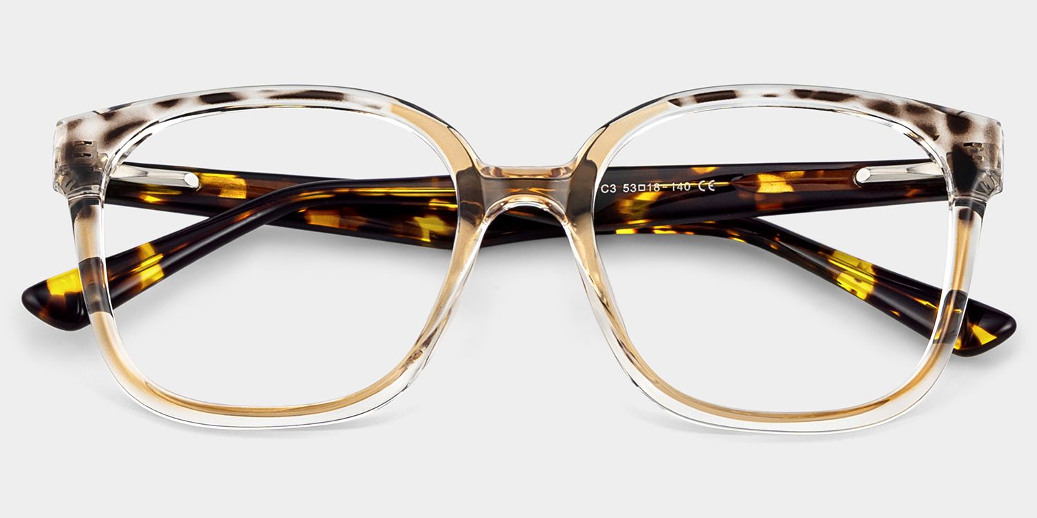 Square Siner Beige Glasses deals -Zeelool Glasses3