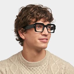 Bobbee Black Square Glasses1