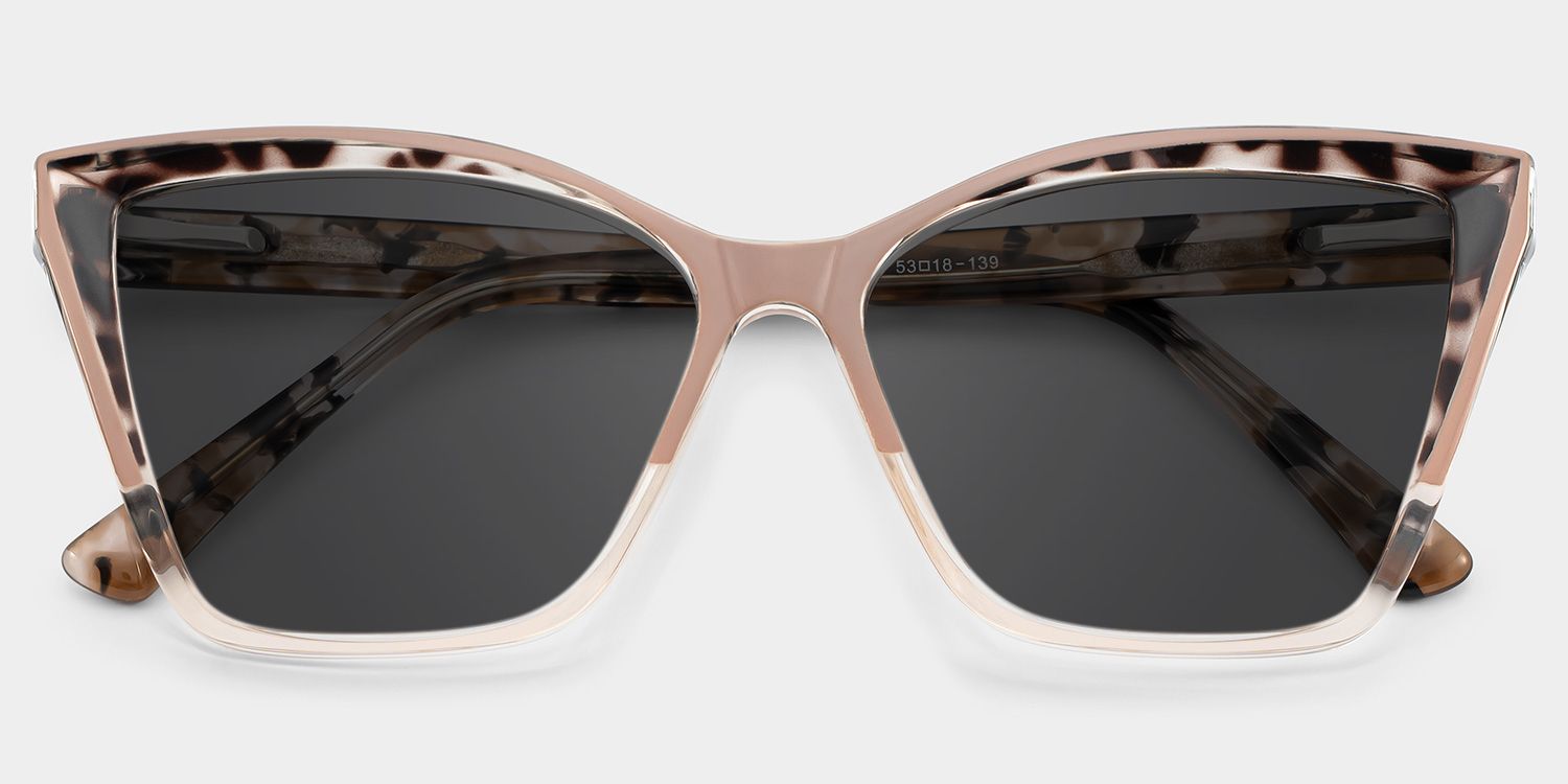 Adalis Tr90 Beige Cat Eye Frame Sunglasses | ZEELOOL1
