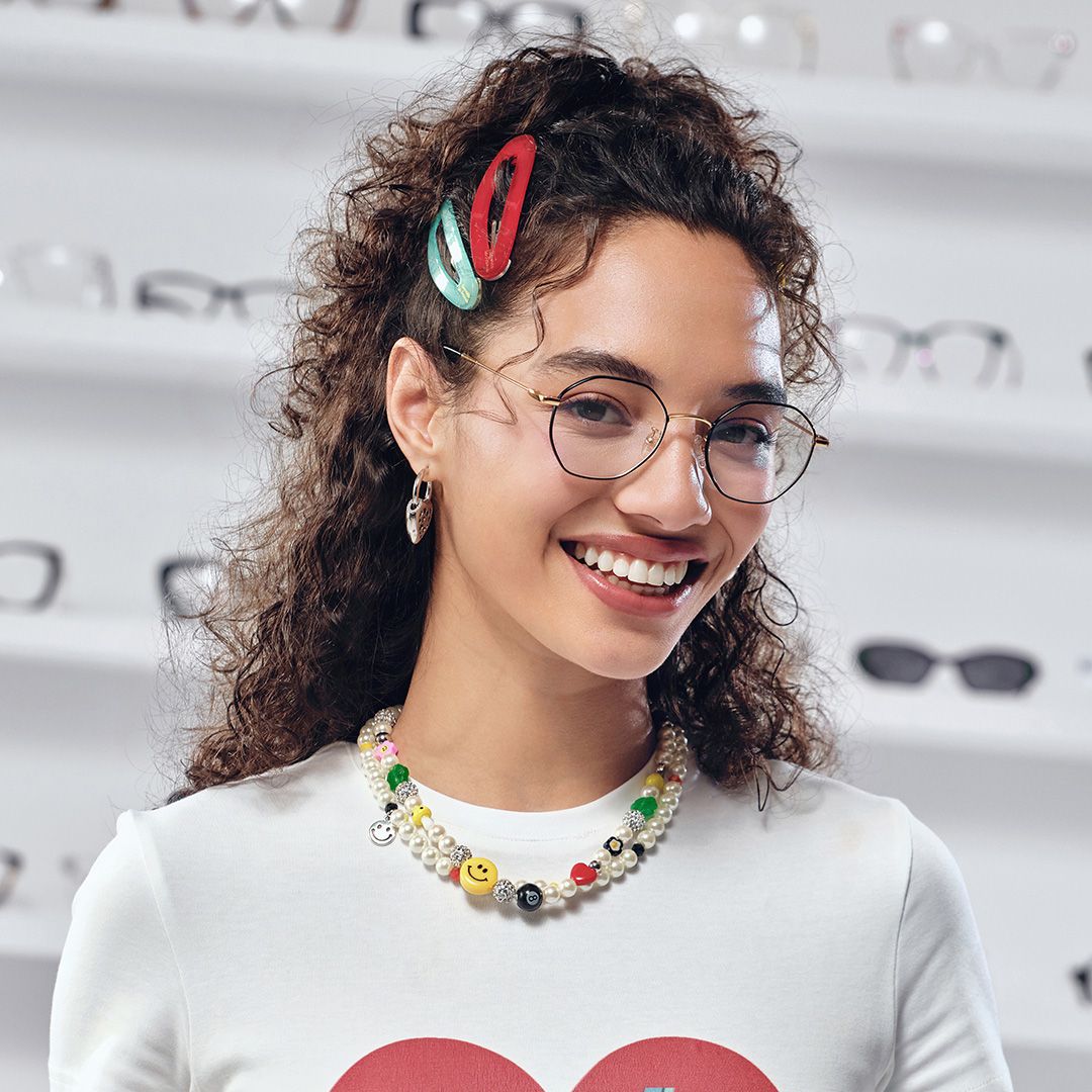 Reyes Geometric Black Glasses | Zeelool Glasses5