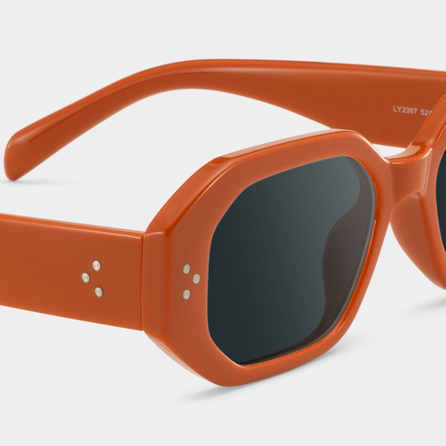 Soleil Rectangle Orange Prescription Sunglasses | ZEELOOL4