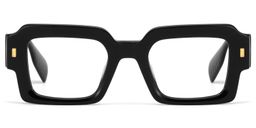 Bobbee Black Square Glasses2