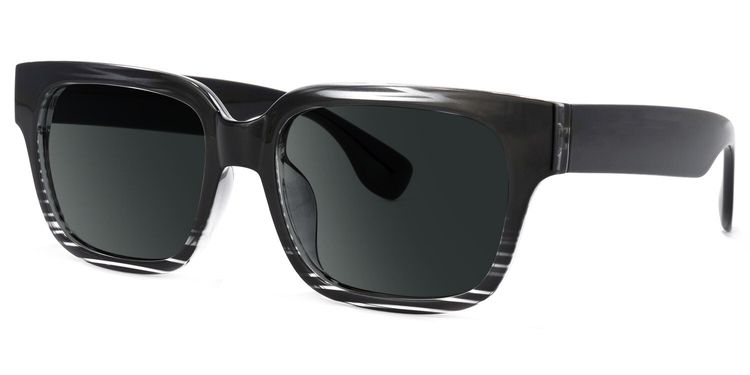Colin Black Rectangle Sunglasses