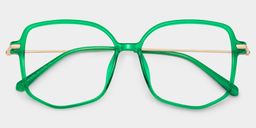 Payton Dark-Green Geometric Glasses1
