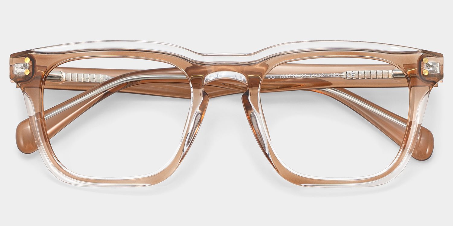 Liam Brown Rectangle TR90 Frame Glasses for Women | ZEELOOL2