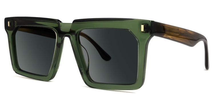 Moreland Green Rectangle Sunglasses