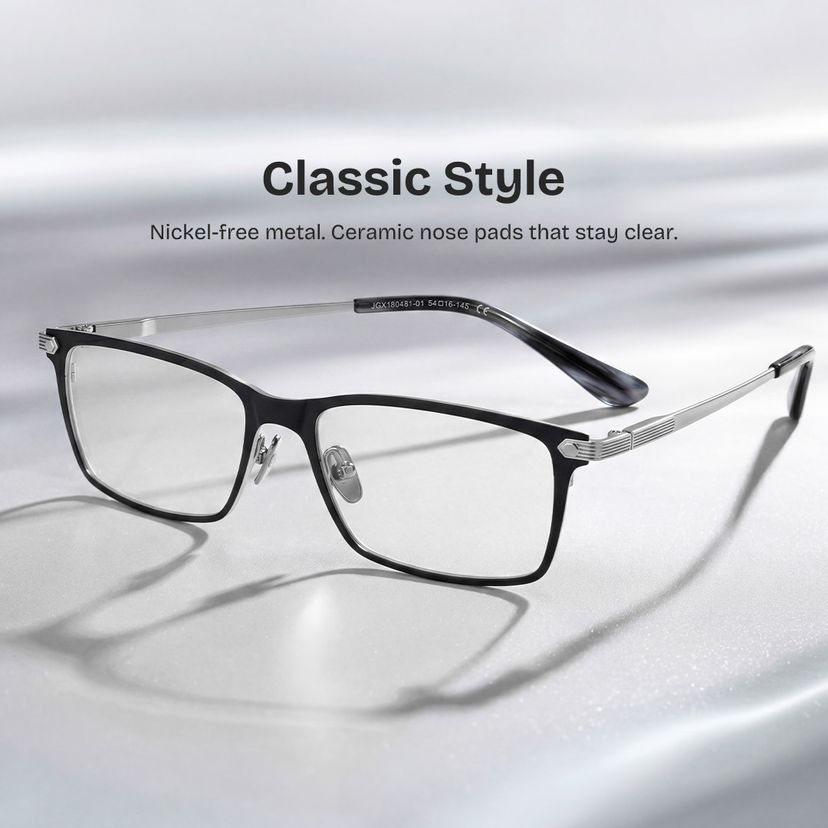 Alexander Black Rectangle Glasses