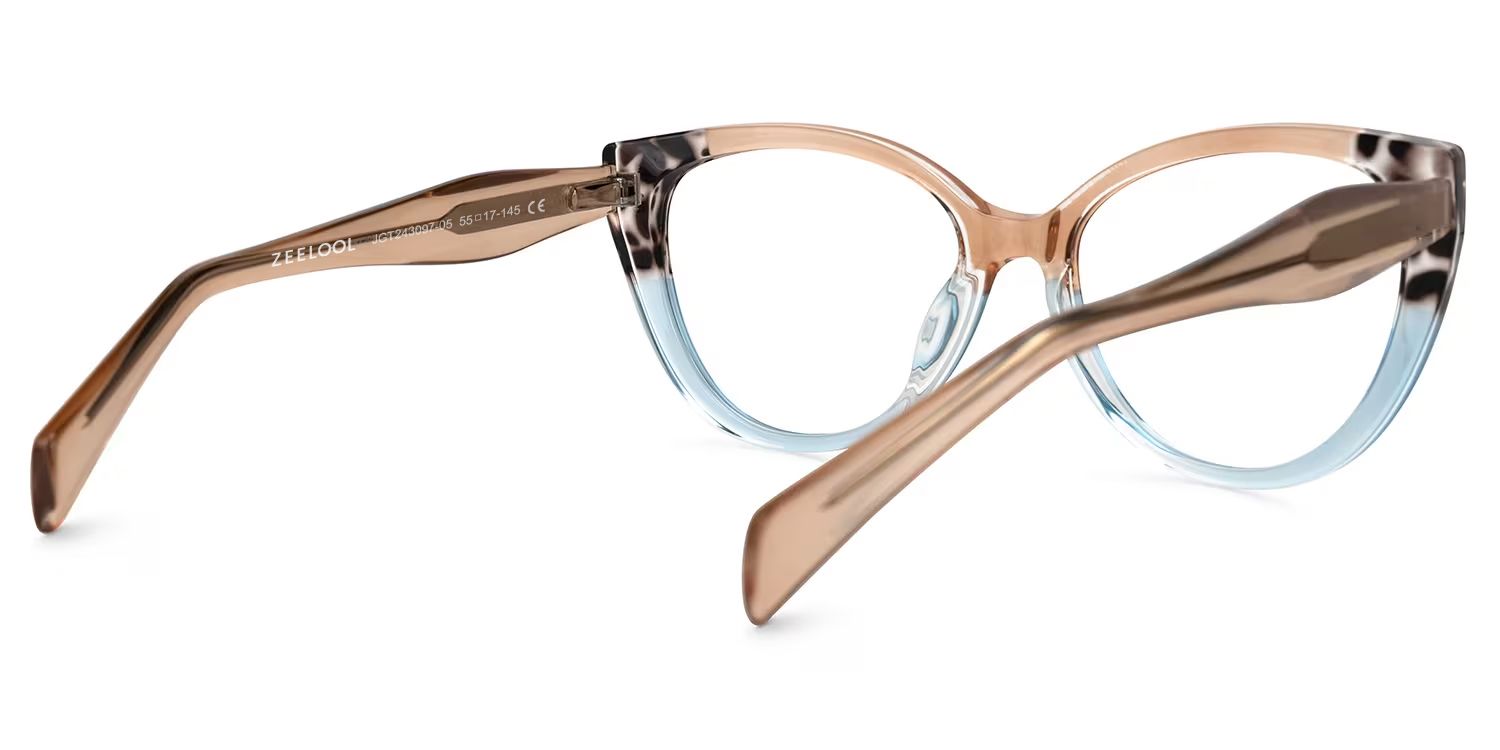 Narine Cat Eye Multicolor Pretty Frame Glasses Deals | ZEELOOL3