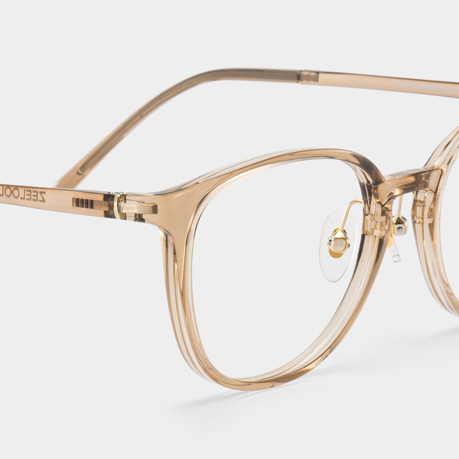 Amanda Ultra Lightweight Eyeglasses in Beige Frames | ZEELOOL5