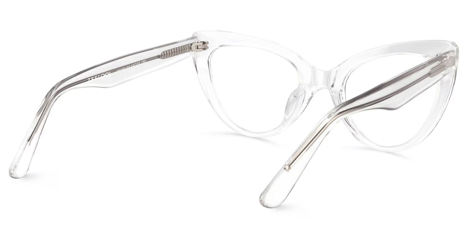 Claudette Cat Eye Clear Transparent Frame Glasses3