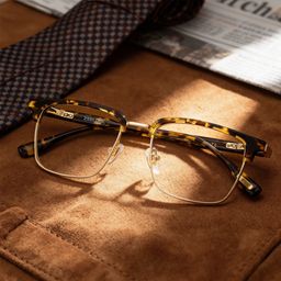 Audrey Tortoise Browline Glasses0
