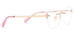 Jaxon Rose Gold Rectangle Glasses4