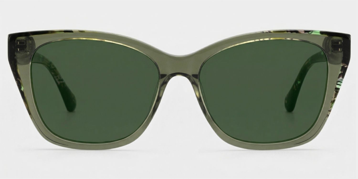 Maple Butterfly Style Green Frame Sunglasses | ZEELOOL0