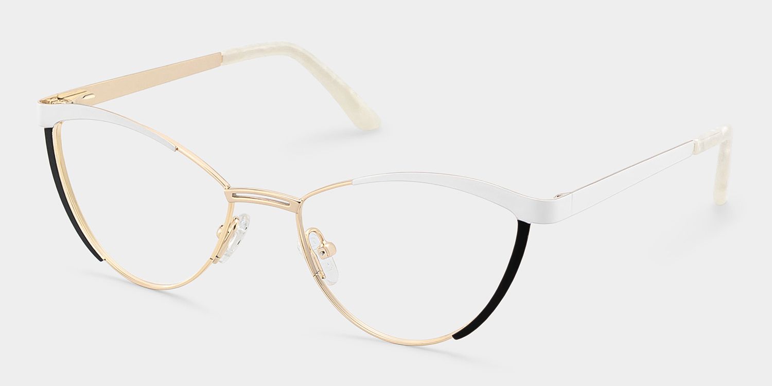 Sydney Cat Eye White Frame Glasses | Zeelool Optical2