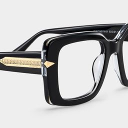 Neon Black Square Glasses7