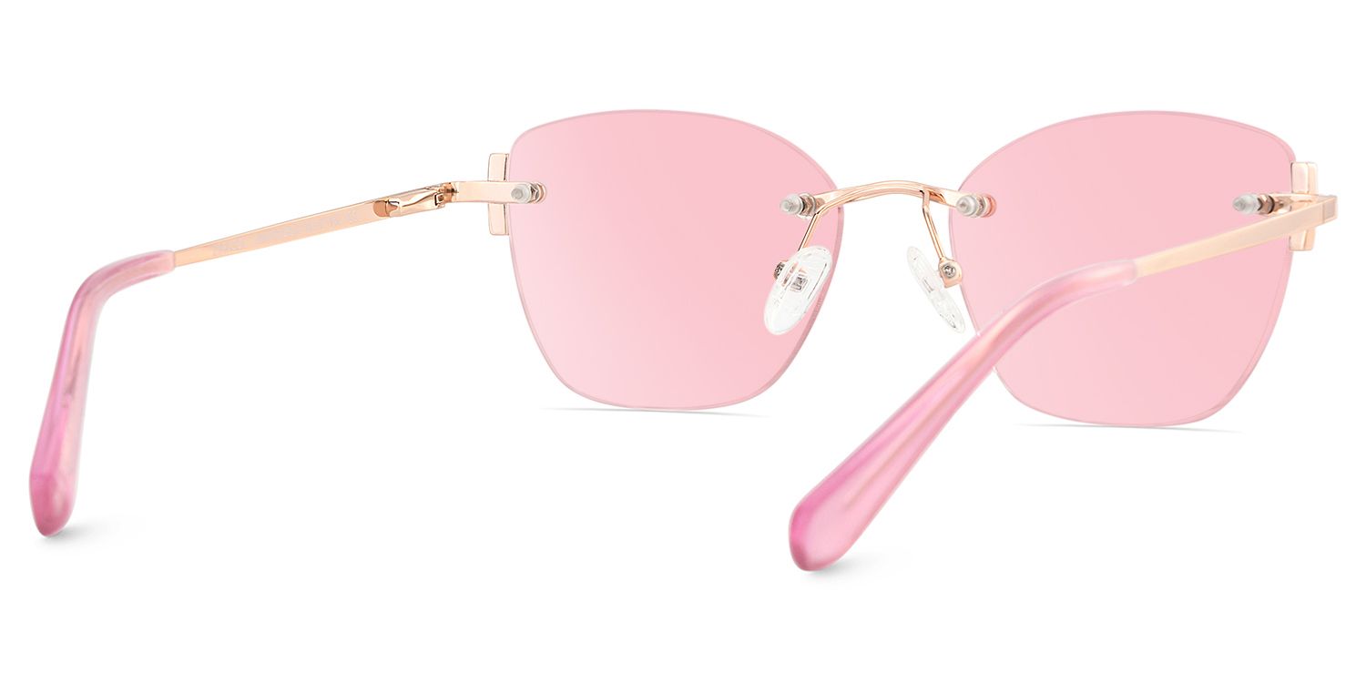 Jaxon Rectangle Rose Gold Frame Sunglasses Online Sale | ZEELOOL4