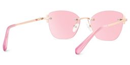 Jaxon Rose Gold Rectangle Sunglasses4