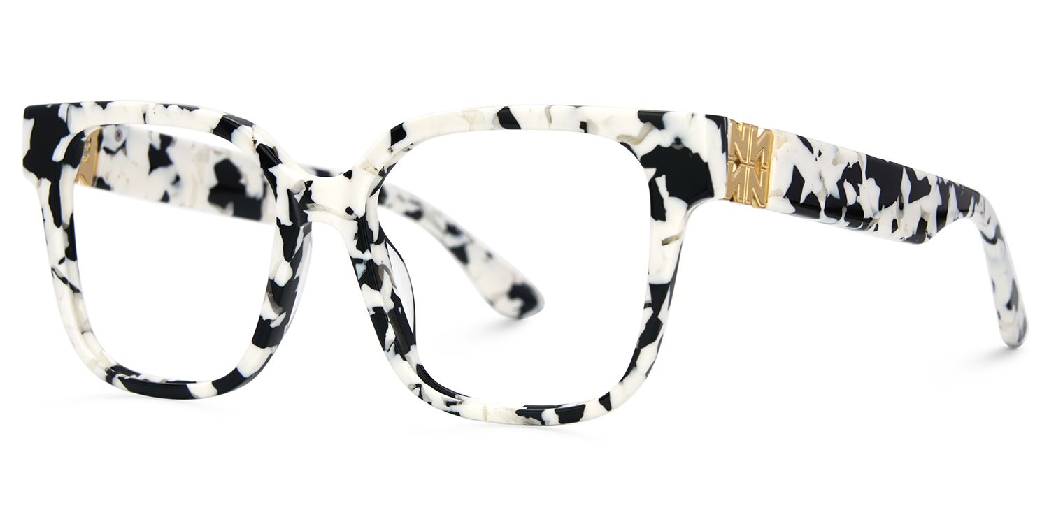Kerri Wide Cow Print Glasses with Square Frames | Zeelool4