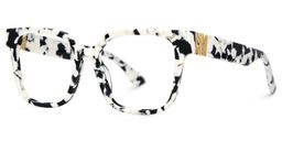 Kerri Cow Print Square Glasses4