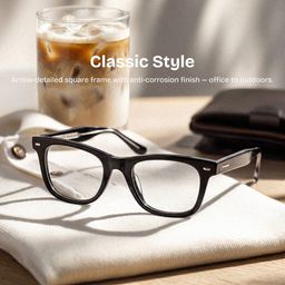 Robert Black Rectangle Glasses0