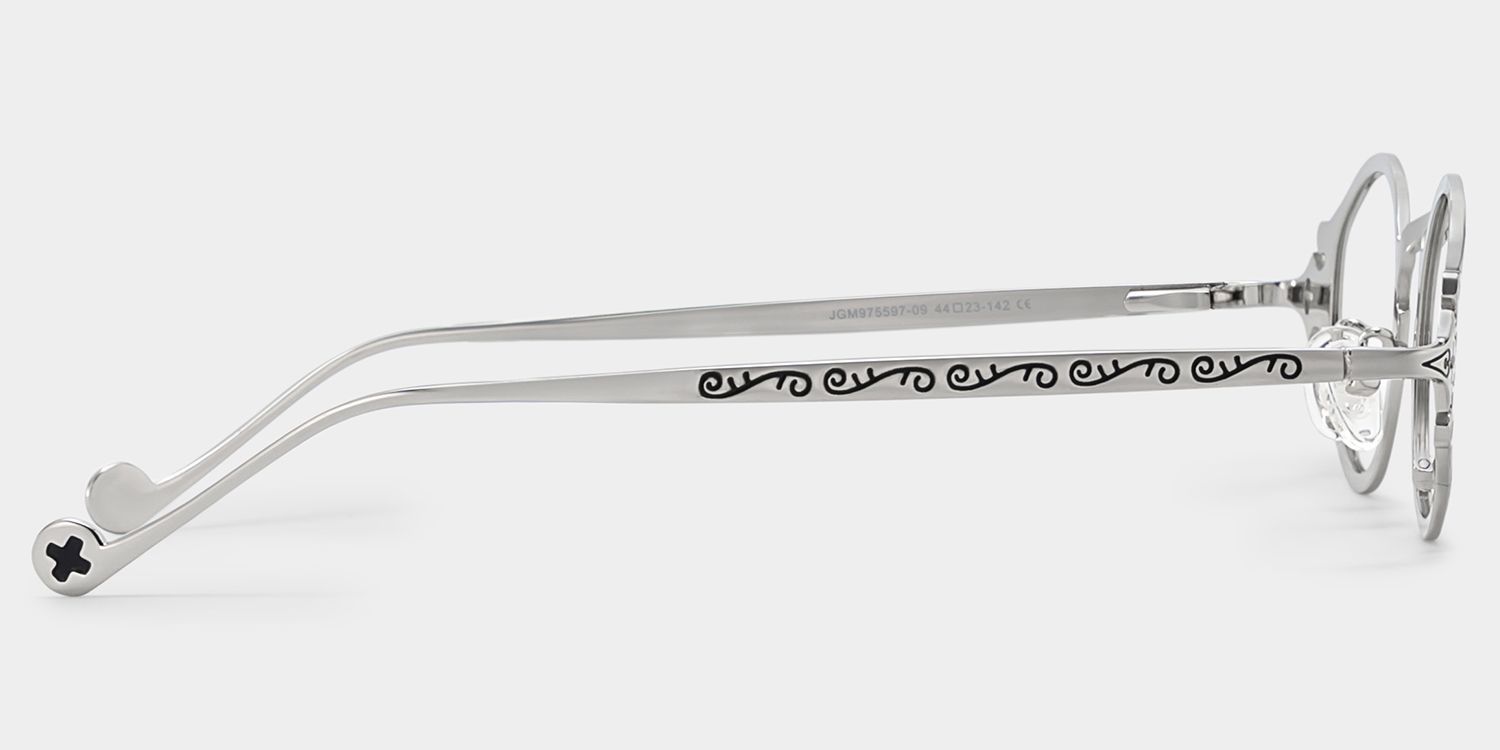 Oval Serena Silver Eyeglasses and Glasses Frames Deals3