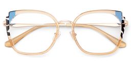 Murcia Beige Square Glasses2