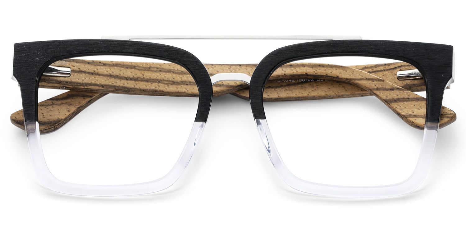 Men's Aviator Eyeglasses Frames With Black Clear Color2