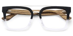 Pascal Black Clear Aviator Glasses2
