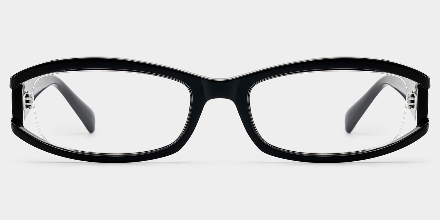 Willow Thick Black Rectangle Glasses for Teenager | ZEELOOL1