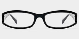 Willow Black Rectangle Glasses1