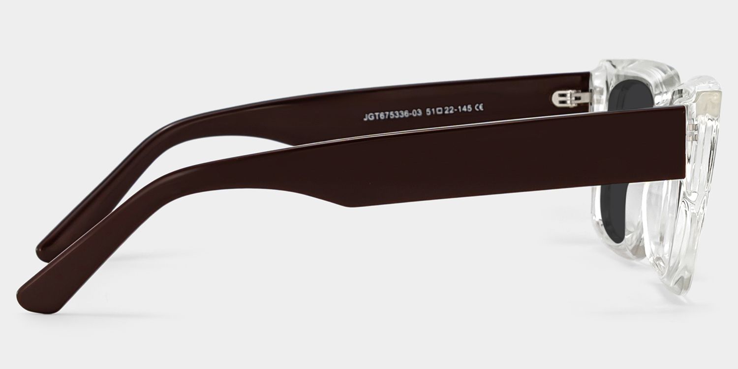 Garza Clear Rectangle Polarized Sunglasses for Driving | ZEELOOL3