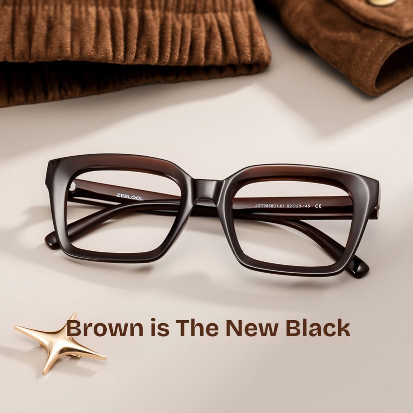Marley Dark Brown Rectangle Glasses