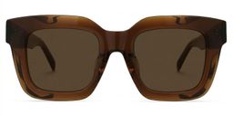 Trinity Tawny Square Sunglasses0