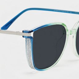 Rodz Blue-Green Square Sunglasses4
