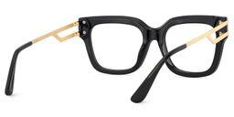 Lidia Black Square Glasses5