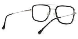 Nayeli Black-Silver Aviator Glasses4