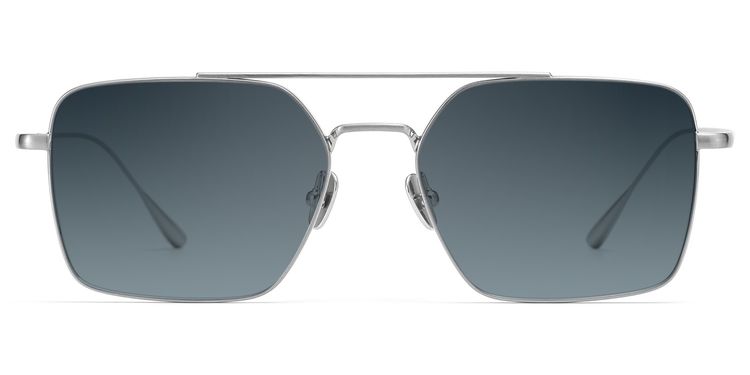 Jensen Silver Aviator Sunglasses
