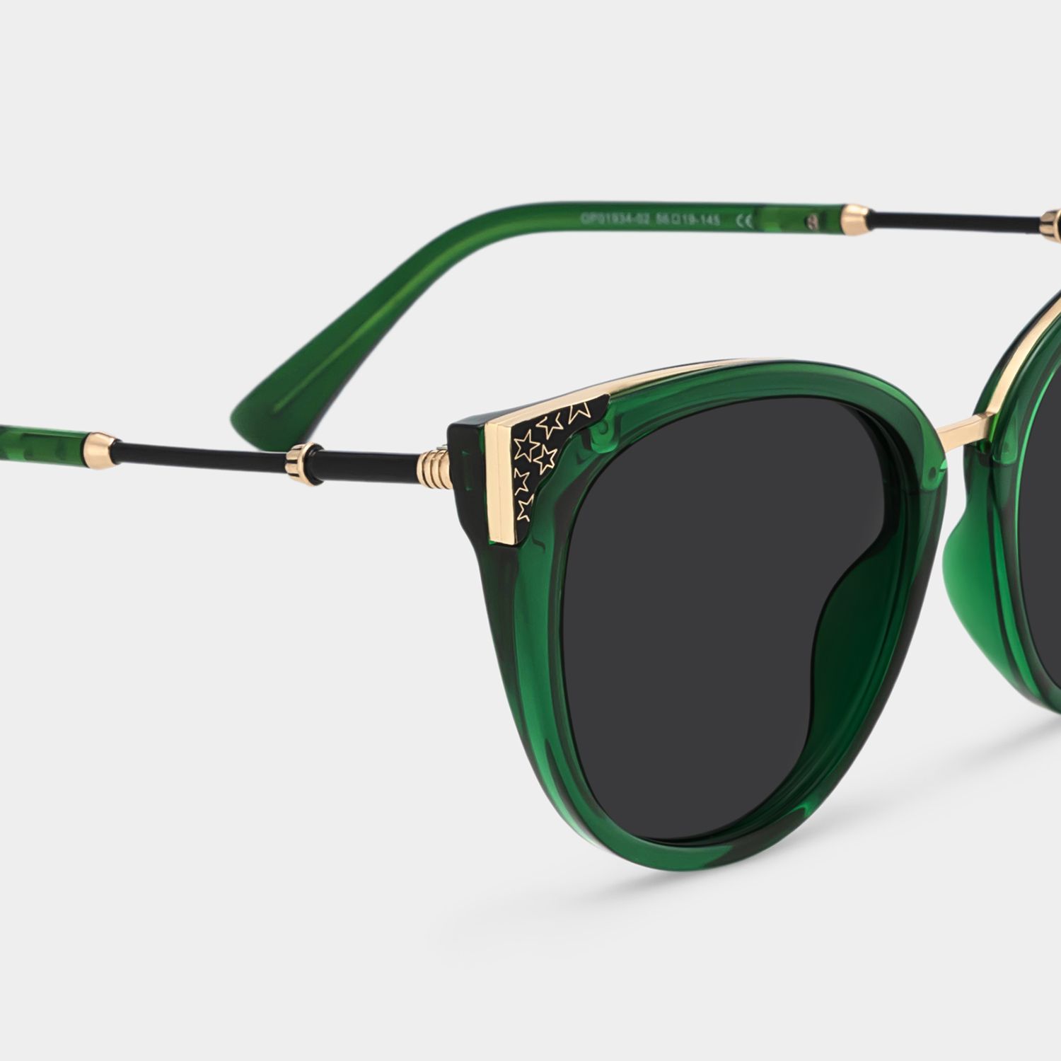 Dalton Mixed Dark-Green Cat Eye Frame Sunglasses | ZEELOOL4
