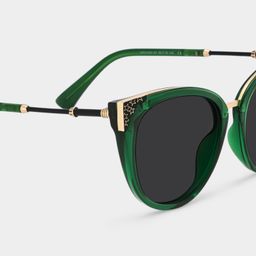 Dalton Dark-Green Cat eye Sunglasses4