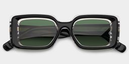 Eira Black Rectangle Sunglasses1