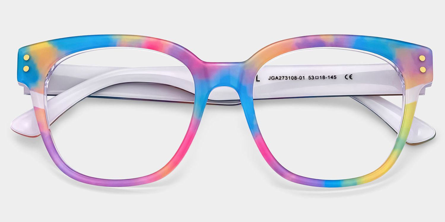 Dante Eyeglasses in Square Multicolor Frame | Zeelool2