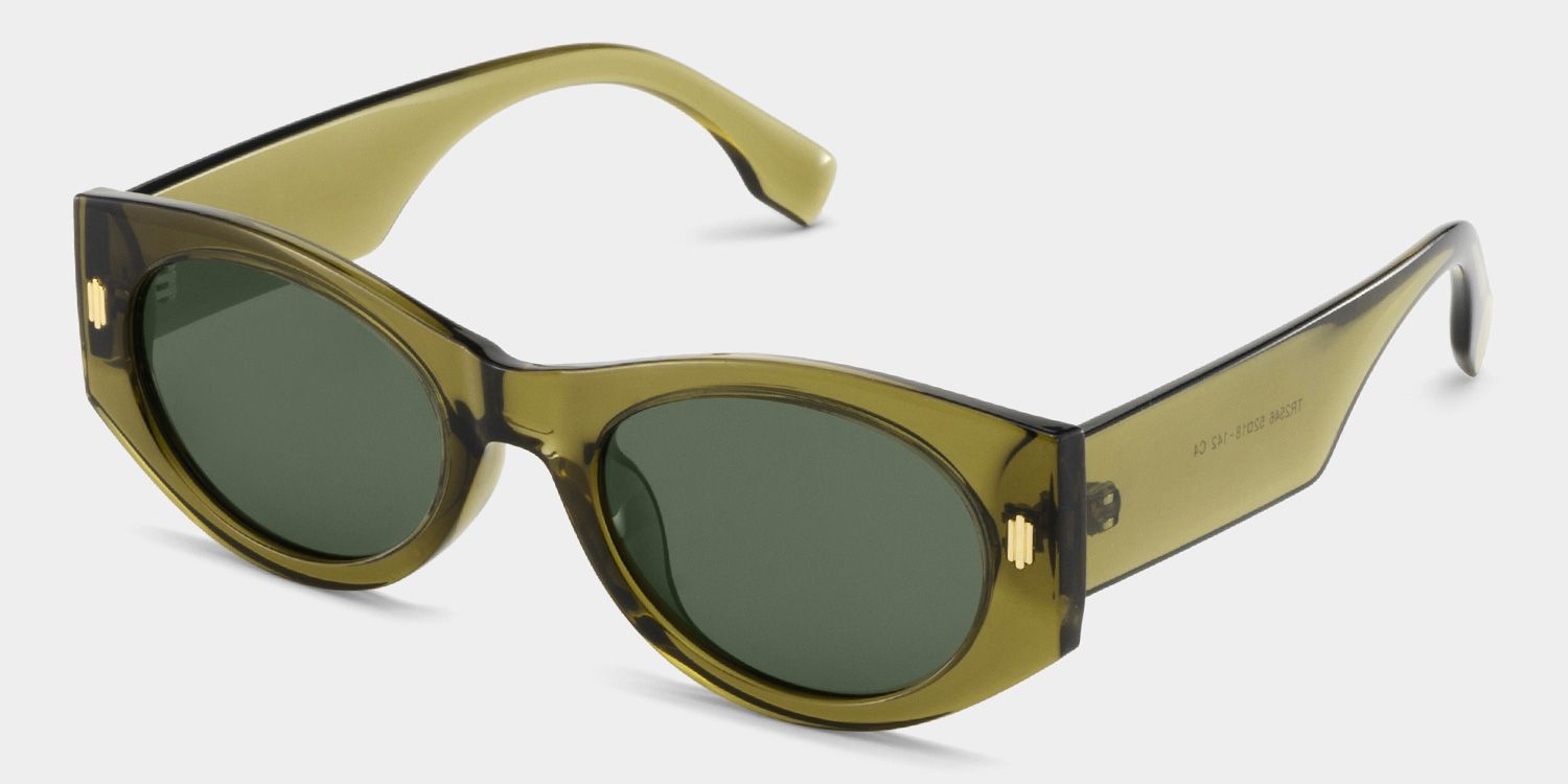 Reina Geometric Green Prescription Sunglasses | ZEELOOL2