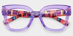 Malcolm Purple Square Glasses1