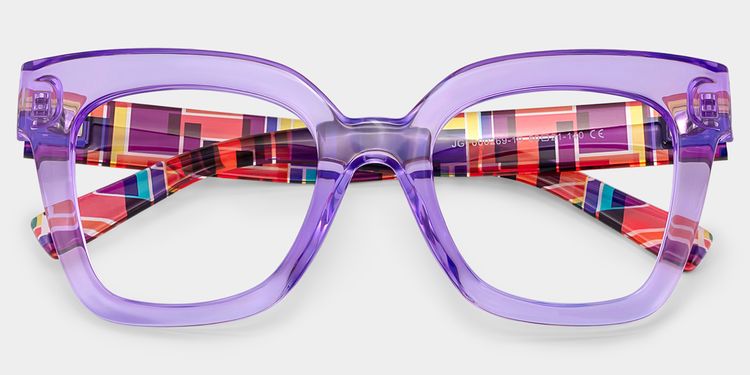Malcolm Purple Square Glasses