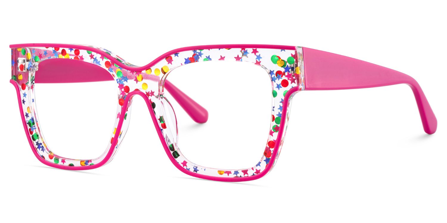 Zerica Eyeglasses in Square Red Rose Eyeglasses | Zeelool4