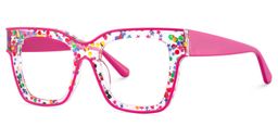 Zerica Rose Red Square Glasses4