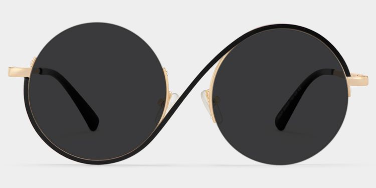 Flozif Black Round Sunglasses